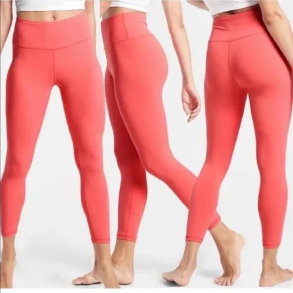 Athleta elevation 7/8 legging; coral; medium